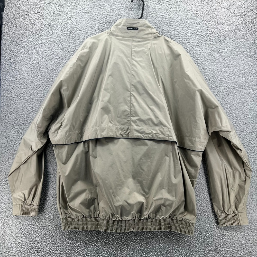 VTG Y2K Nike Clima-Fit Windbreaker Golf Jacket Men XL Tan Zip Lightweight Vented - Picture 2 of 16